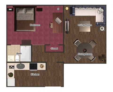 a floor plan of a two bedroom apartment